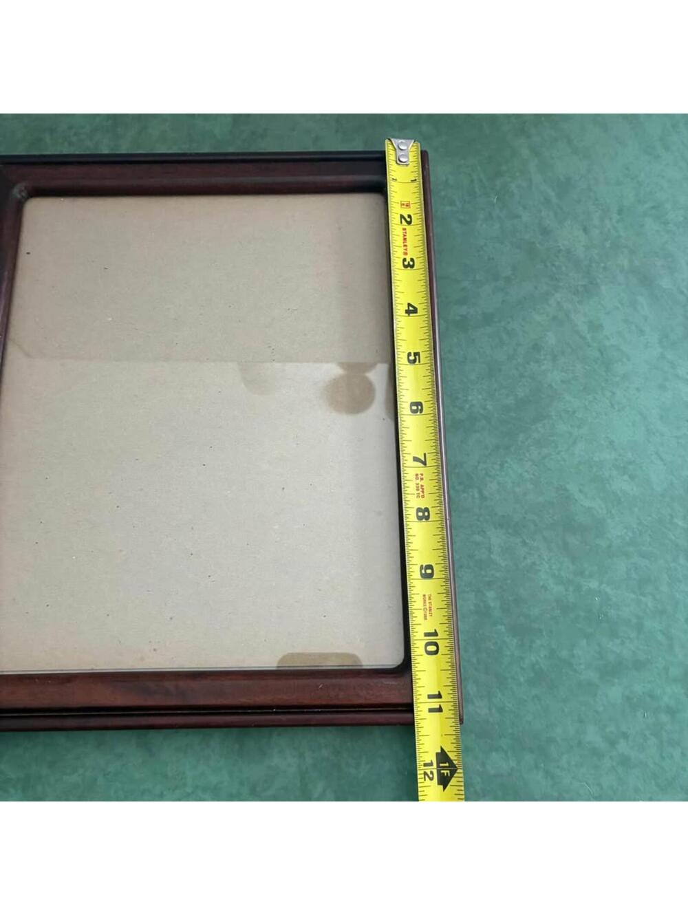 Vintage Dark Wood 8x10 Picture Frame Sliding Back Easel Wall Hanging - Picture 7 of 7